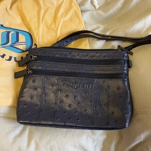 Dujuan navy crossbody bag leather crocodile